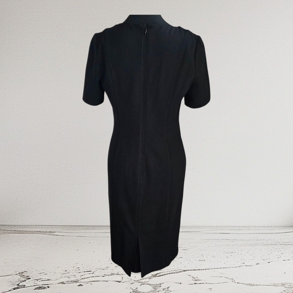 Talbots Classic Black Midi Dress Size 6P - Picture 2 of 6